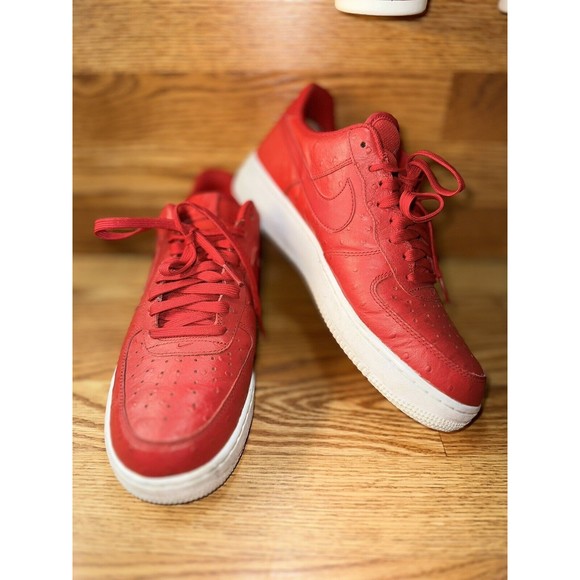 Mens Nike Air Force 1 \'07 LV8 Ostrich Gym Red White 718152-603 Men’s Sz 9 main image 8